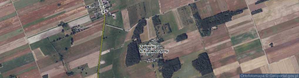 Zdjęcie satelitarne Zaścianki k. Kurowszczyzny ul.